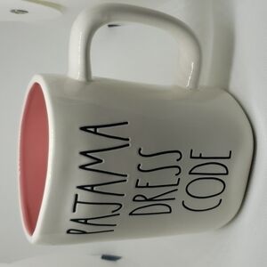 Rae Dunn white pink PAJAMA DRESS CODE new